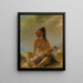 Woman and child showing how children's heads are flattened - George Catlin — framed artwork on a wall