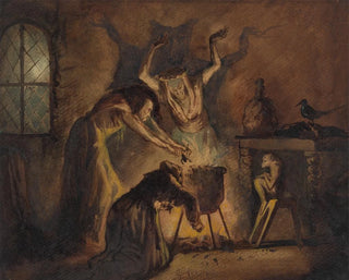 Scene of three witches from Macbeth - George Cattermole — artwork view