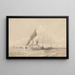 Voiliers et bateaux dans une mer agitée - George Chambers — framed artwork on a wall