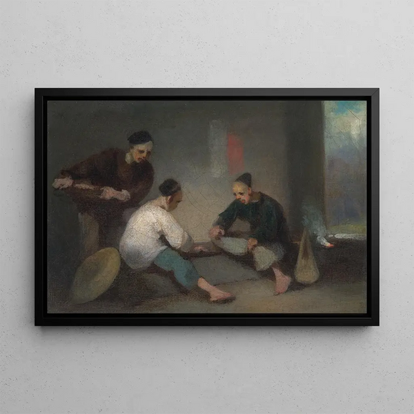 Chinese Players Painting - George Chinnery — framed artwork on a wall