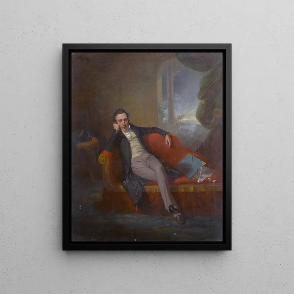 Portrait of a Gentleman - George Chinnery — framed artwork on a wall