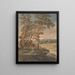 Trees on a hillside path - George Chinnery — framed artwork on a wall