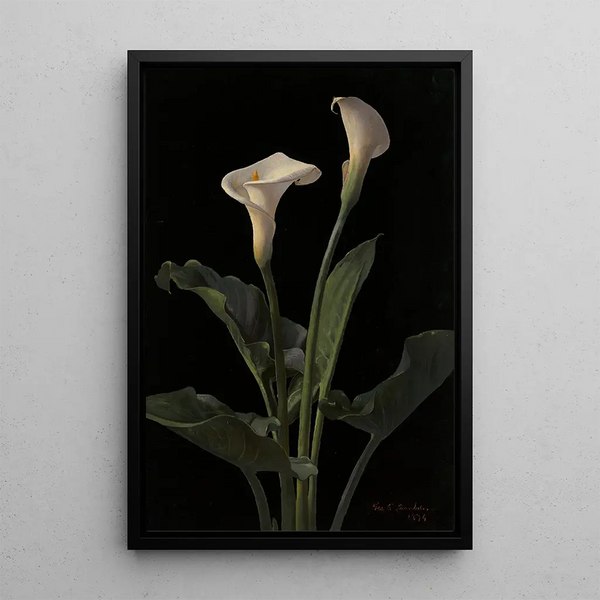 Arums - George Cochran Lambdin — framed artwork on a wall