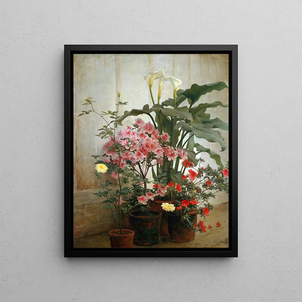 Côté d'une serre - George Cochran Lambdin — framed artwork on a wall
