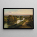 A peaceful day on the river - George Cole — framed artwork on a wall