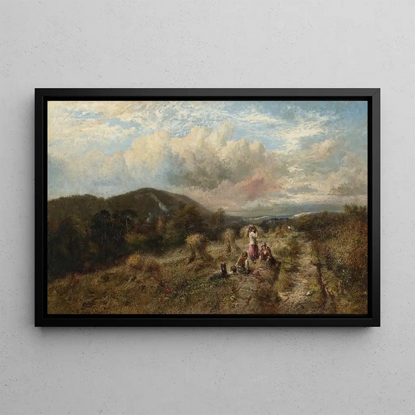 At the Harvest - George Cole — framed artwork on a wall