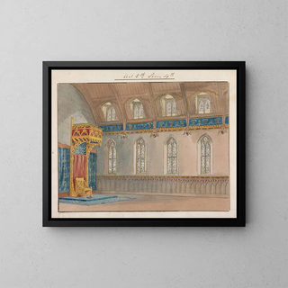Decor for the representation of Richard II by Charles Kean at the Princess's Theatre on March 12, 1857, act 5, scene 4 - George Cressal Ellis — framed artwork on a wall