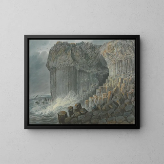 The Fingal's Cave, Staffa - George Cuitt the Elder — framed artwork on a wall