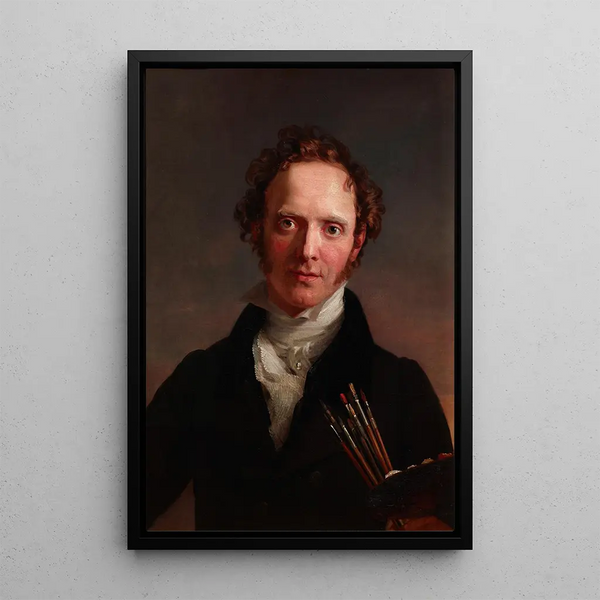 Portrait of the artist - George Dawe — framed artwork on a wall