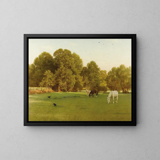 Day of Rest in Wallingford - George Dunlop Leslie — framed artwork on a wall