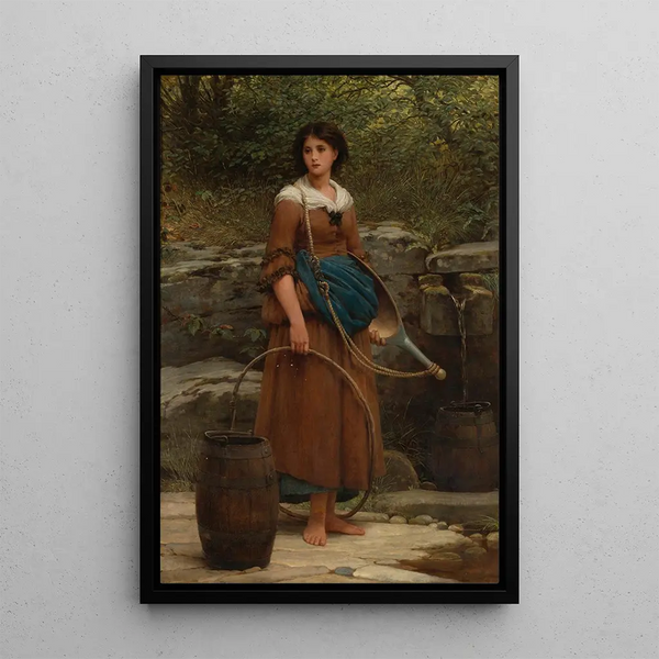 La Jeune Fille Brune - George Dunlop Leslie — framed artwork on a wall