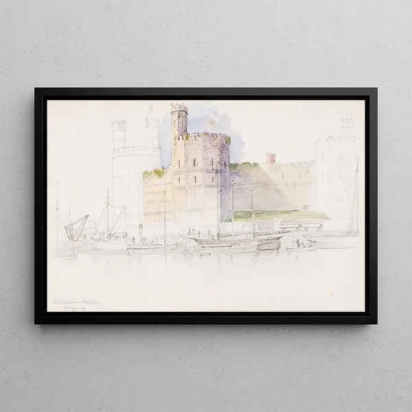 Château de Caernarvon - George Elbert Burr — framed artwork on a wall