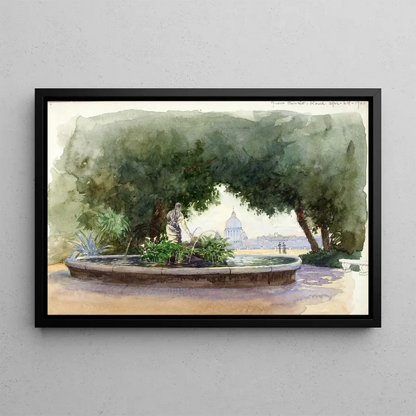 From the Pincio, Rome - George Elbert Burr — framed artwork on a wall