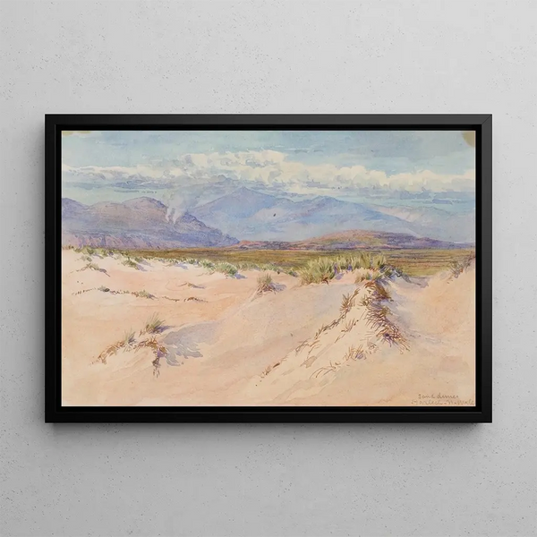 Sand Dunes Harlech, North Wales - George Elbert Burr — framed artwork on a wall