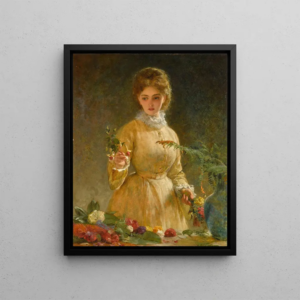The Botanist - George Elgar Hicks — framed artwork on a wall