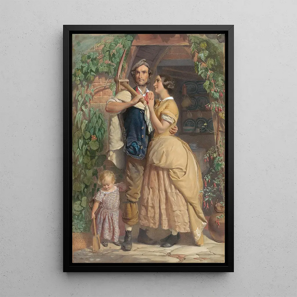 Les Forces de la Vieille Angleterre - George Elgar Hicks — framed artwork on a wall