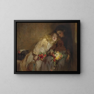 The Homecoming - George Elgar Hicks — framed artwork on a wall