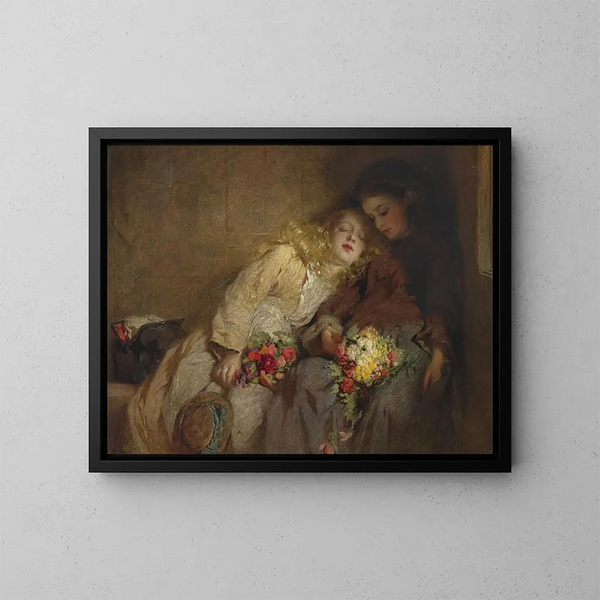 The Homecoming - George Elgar Hicks — framed artwork on a wall