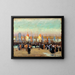 Scene of port with fishing boats - George Elmer Browne — framed artwork on a wall