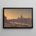 Saint Paul from Southwark at sunset - George Fennell Robson — framed artwork on a wall