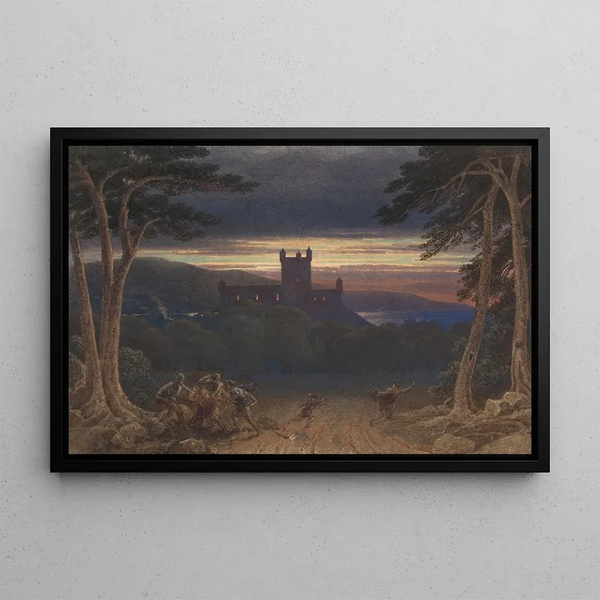 The Murder of Banquo - George Fennell Robson — framed artwork on a wall