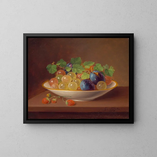 Still life with fruits - George Forster — framed artwork on a wall