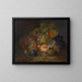 Still life with grapes, plums, and almonds - George Forster — framed artwork on a wall