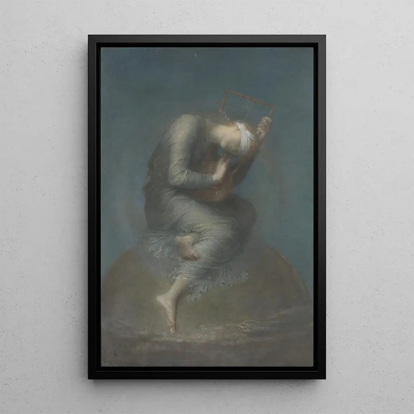 Hope - George Frederic Watts — framed artwork on a wall