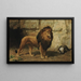a lion guarding its den - George Goodwin Kilburne Jr — framed artwork on a wall