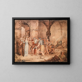 La salle de garde de La Dame du lac - George Grattan — framed artwork on a wall