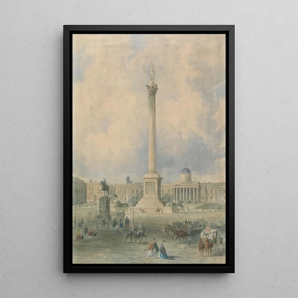 Trafalgar Square - George Hawkins — framed artwork on a wall
