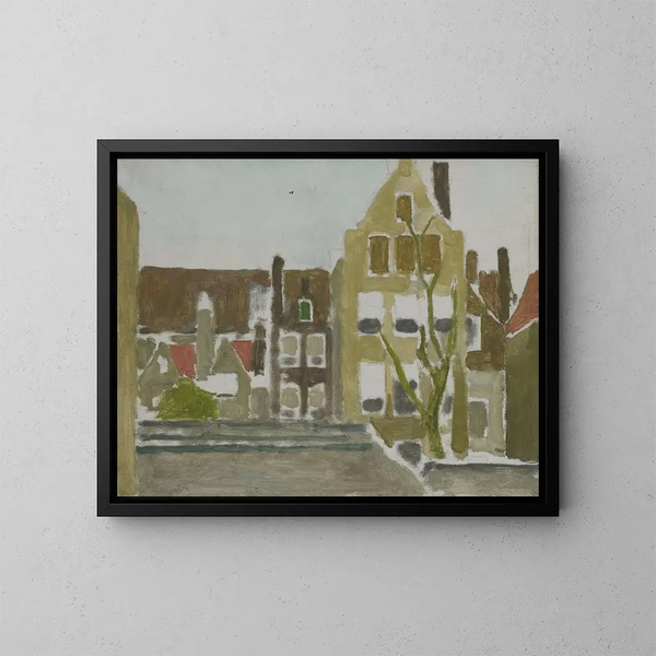 a group of houses - George Hendrik Breitner — framed artwork on a wall