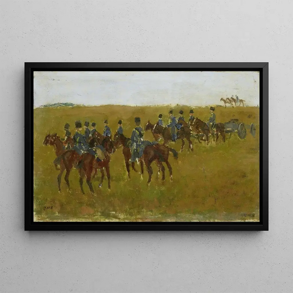 Artillery in maneuver - George Hendrik Breitner — framed artwork on a wall