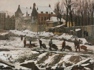 Construction Site in Amsterdam - George Hendrik Breitner — artwork view