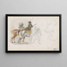 Three men and a boy near three horses - George Hendrik Breitner — framed artwork on a wall