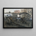 Workers pulling a heavily loaded cart on Jacob van Lennepkade Amsterdam - George Hendrik Breitner — framed artwork on a wall