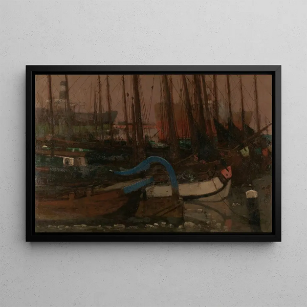 Ships in the Ice - George Hendrik Breitner — framed artwork on a wall