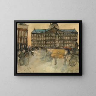 Hôtel de Ville d'Amsterdam - George Hendrik Breitner — framed artwork on a wall