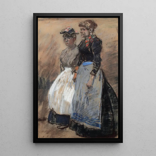 Two bee-eaters - George Hendrik Breitner — framed artwork on a wall