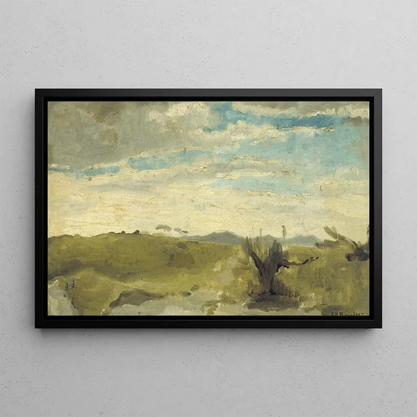 View in the dunes near Dekkersduin The Hague - George Hendrik Breitner — framed artwork on a wall