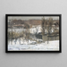 View of the Oosterpark Amsterdam under the Snow - George Hendrik Breitner — framed artwork on a wall