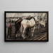 Horses at Work in Houthaven, Amsterdam - George Hendrik Breitner — framed artwork on a wall