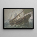 Fishing boat at sea - George Henry Andrews — framed artwork on a wall