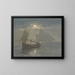 Bateaux de pêche au clair de lune - George Henry Andrews — framed artwork on a wall