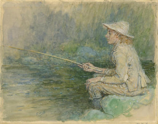 Boy Fishing - George Henry Boughton — artwork view