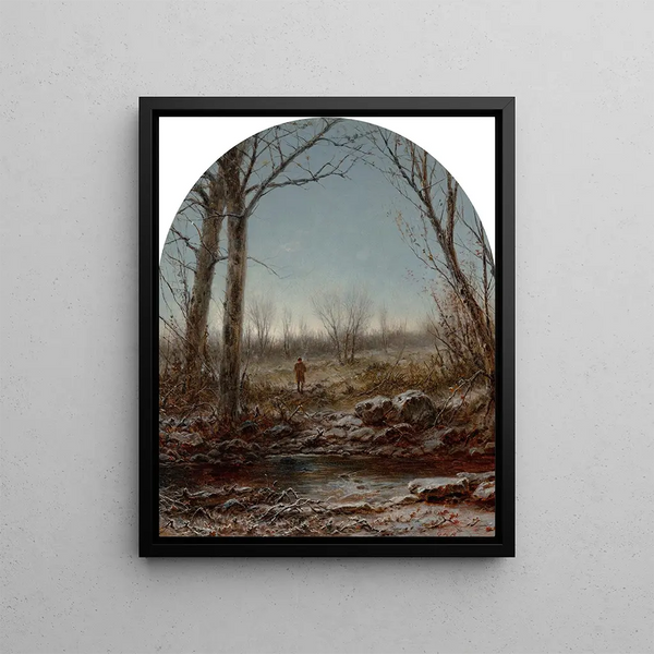 Morning Glacial Painting - George Henry Boughton — framed artwork on a wall