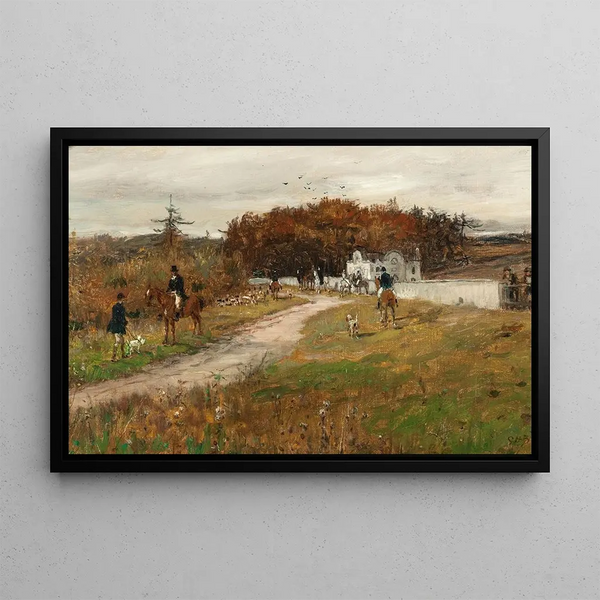 La rencontre - George Henry Boughton — framed artwork on a wall