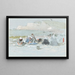 Lavandières sur la plage à Étretat - George Henry Boughton — framed artwork on a wall