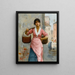 The Water Girl - George Henry Clements — framed artwork on a wall