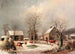 Cour de ferme en hiver - George Henry Durrie — artwork view